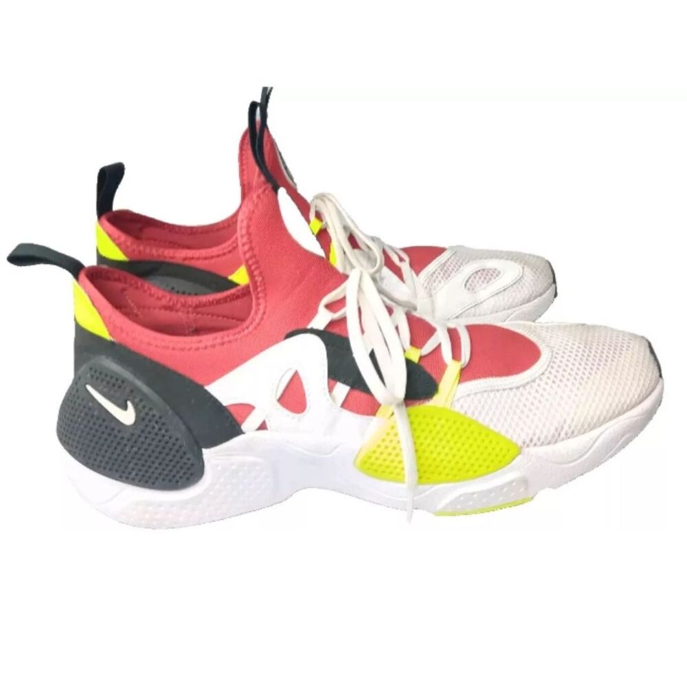 Nike Huarache Edge Txt White University Red Volt Black Men's Size 13 Shoes